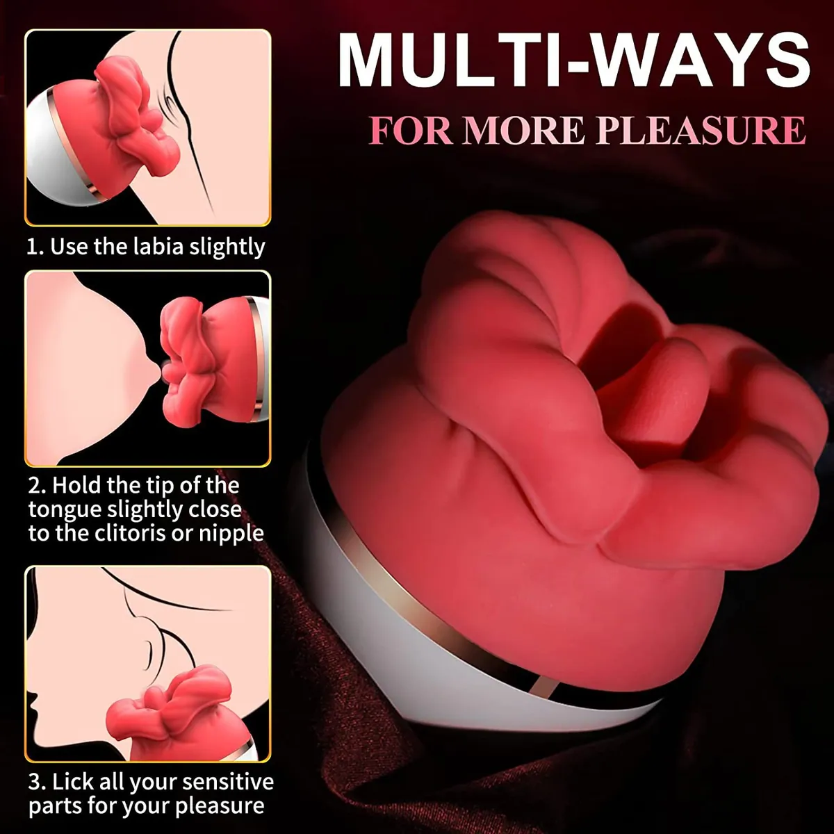 Red-Lip Rose Suction Massager