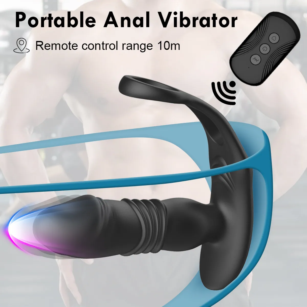 Telescopic Anal Plug — Double Ring Base